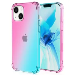 iPhone14 ケース アイフォン14  グラデーション耐衝撃 ソフト ケース 【Color】 ピンク・グリーン