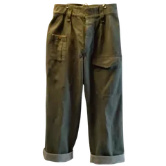 新品 Nigel Cabourn MAIN LINE "BRITISH ARMY PANT-LOOSE DENIM" Greenのサムネイル