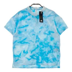 サイズ：XL ADIDAS GOLF アディダスゴルフ 2023年モデル モックネック 半袖Tシャツ 総柄 ブルー系 [240101486807] ゴルフウェア レディース ストスト