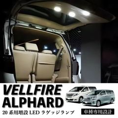 スピード発送 20系 アルファード ヴェルファイア LED ラゲッジランプ 激光 LED増設 トランク ライト 20アルファード 20ヴェルファイア 荷室 リア LEDライト ドア連動