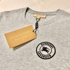 現行タグ　Burberry ロゴプリントシャツ　長袖　コットン　ユニセックス BURBERRY バーバリー ロンT スタンプロゴ メンズ レディース