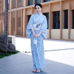 黒地ストライプ彼岸花浴衣 【浴衣3点セット 浴衣/帯/下駄】 OBI