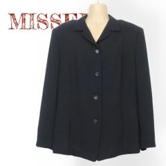 MISSEL ミゼール★軽やかな着心地♪薄手 ジャケット 黒系 夏秋 大きいサイズ13ABR 着回し力抜群 オフィスやオケージョンにも z434s