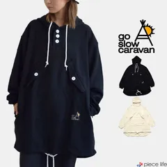 ゴースローキャラバン go slow caravan トップス パーカー スウェット 空紡糸裏毛 BIGスノープルパーカー メンズ レディース ユニセックス 長袖 綿 ブラック アイボリー M L XL 332612