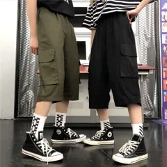 レディース メンズ ショートパンツ クロップドパンツ 七分丈 ハーフパンツ 五分丈 カーゴパンツ ワークパンツ 作業服 ゆったり#any22830