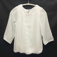 LACELADIES レースレディース シフォンブラウス ホワイト S □○