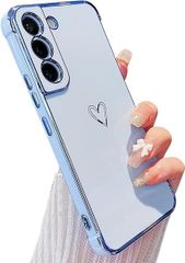 【在庫処分】ZTOFERA Samsung Galaxy S21 用 ハートケース 柔軟な TPU シリコン メッキ加工 ソフト 軽量 耐衝撃 おしゃれ 韓国 可愛い サムスン ギャラクシー S21 ケース 携帯カバー 女性 心パターン スマホケース