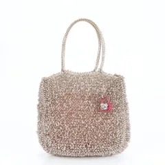 美品 アンテプリマ ワイヤーバッグ チャーム付 トート バッグ 肩掛け ショルダー ハンド ピンク レディース ERE CS9-2【中古】