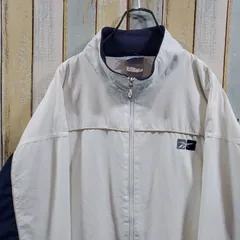 6-318☆リーボック☆ジップアップナイロンジャケット☆90s☆刺繍ロゴ☆XL