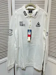 未使用☆ lecoq sportif GOLF ルコックスポルティフゴルフ 長袖ポロシャツ 白 メンズ LL