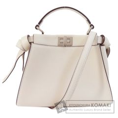 FENDI フェンディ ミニピーカブー 2WAY トートバッグ カーフ レディース