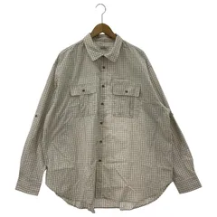 BROKEN BASE タグ付き チェック長袖シャツ sizeL/ベージュ系