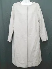 ◇ URBAN RESEARCH ROSSO ロッソ ノーカラー 通勤 長袖 コート サイズFREE グレージュ系 レディース P  【1407260011187】
