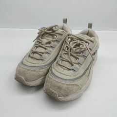 ◇ Θ FILA フィラ 厚底 メッシュ ローカット スニーカー シューズ サイズEUR40 ベージュ メンズ レディース E 【1506130013723】