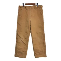 90年代 USA製 Carhartt カーハート ダック ワークパンツ ライトブラウン (メンズ W36 L30) 中古 古着 R8082
