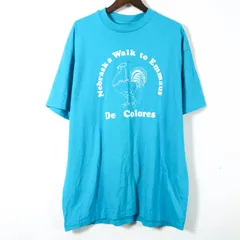 ヘインズ 半袖Ｔシャツ トップス プリントT アメリカ古着 ヴィンテージ 大きいサイズ USA製 メンズ XLサイズ ブルー系 Hanes 【中古】