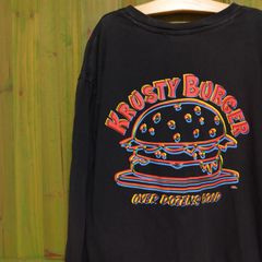 アディダス adidas  THE SIMPSONS ザ・シンプソンズ  クラスティバーガー クラスティーバーガー KRUSTY BURGER  ロンT 長袖Tシャツ  バックプリント