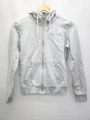 ◇ puma プーマ 長袖 裏起毛 ジップアップパーカー サイズS グレー レディース メンズ P  【1405230005716】