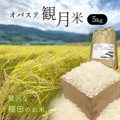 【2025年度新米】信州 姨捨棚田の登録商標米　信州名月 オバステ観月米　5kg