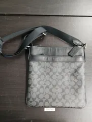 【0902H05】 COACH ブラックレザー ショルダーバッグ