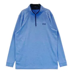 サイズ：L UNDER ARMOUR アンダーアーマー  ハーフジップ 長袖Tシャツ  ブルー系 [240101446154] ゴルフウェア メンズ ストスト