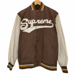【レア】US 90s Supreme コットンスタジャン 初期 ブラウン　L 2026年最新】supreme スタジャン 初期の人気アイテム - メルカリ