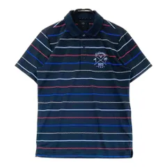 サイズ：L CALLAWAY キャロウェイ  半袖ポロシャツ ボーダー柄 ネイビー系 [240101422493] ゴルフウェア メンズ ストスト