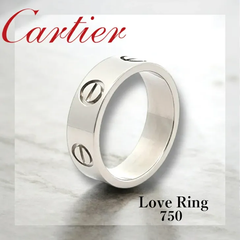 【中古特価】 Cartier カルティエ ラブリング 750 WG #50 5.9g　ホワイトゴールド ラブ リング ノーマル レディース 人気 定番