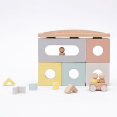 dou? くみたてハウス つみき バランストイ 木製おもちゃ 知育おもちゃ I'm home 木のおもちゃ 積み木