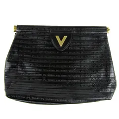 マリオ・ヴァレンティノ クラッチバッグ イタリア製 Vロゴ ポーチ ブランド 鞄 黒 レディース ブラック MARIO VALENTINO 【中古】のサムネイル