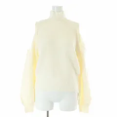 スナイデル SNIDEL オープンショルダーニットプルオーバー セーター 長袖 ハイネック F 白 ホワイト /AT ■OS