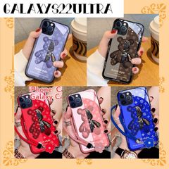 大人気GALAXYS22ULTRA専用ケース薄い紫、茶色、レッド、ピンク、ブルー