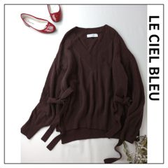 定価19800円 LE CIEL BLEU ルシェルブルー Wool Cashmere V Neck