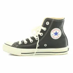 コンバース CONVERSE LEATHER ALL STAR HI レザーオールスターHI チャックテイラー ハイカットスニーカー シューズ ロゴ US4 23cm 黒 ブラック 1B908 /BB ■MA