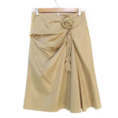 ボディドレッシングデラックス BODY DRESSING Deluxe フレアスカート ミモレ丈 38 M ベージュ /FF41