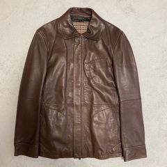 【ARTISAN】アルチザン　レザージャケット　レザーブルゾン　サイズS　ブラウン　ラムレザー　ライナー付き　本革