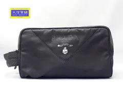 PRADA プラダ RE-NYLON ナイロン ポーチ セカンドバッグ ブラック 中古B 【送料無料】 A-8757【質屋出品】