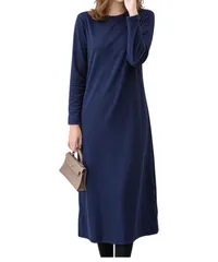 [Dep Club] 大人可愛い スウェットワンピース ロング レディース tシャツワンピース スウェットわんぴ カジュアル ゆったり 部屋着 ルームウェア パジャマ 春 秋 春秋 (JP, アルファベット, M, ネイビー) [ネイビー] [M]