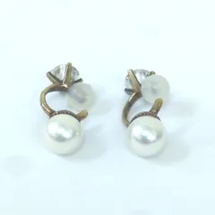 ete エテ　シルバー925　イヤーカフ　リバーシブル　パール&ビジュー