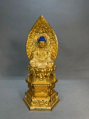 W 仏教具 厨子 阿弥陀如来仏像 金彩 - メルカリ
