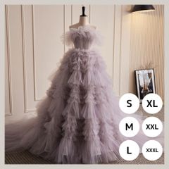 ウェディングドレス 結婚式 前撮り 韓国 オシャレ パープル フリル
