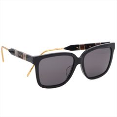 グッチ GUCCI サングラス メンズ ウェリントン ブラック　　ゴールド GG0599SA 56□16-145【中古】