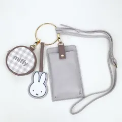 ミッフィー miffy 3連ショルダーポーチ グレー スマホショルダー