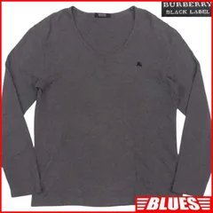 BURBERRY BLACK LABEL 廃盤 バーバリーブラックレーベル Tシャツ L ロンT カットソー グレー 3 チェック シャツ_カットソーサイズL一覧←SEULB屋着古← TY3692