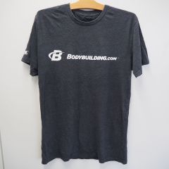 (アメリカ古着) "BODYBUILDING.COM" フィットネスサポートメーカーロゴ Tシャツ