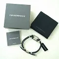 エンポリオアルマーニ EGS2796040 ブレスレット　レザー　ブラック