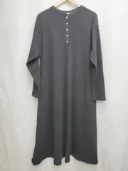 ◇ FREAK'S STORE フリークスストア ミニワッフル 長袖 膝下丈 ワンピース サイズM ブラック系 レディース P  【1407100035229】