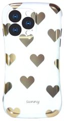 ケース iPhone キラキラ 13 Pro Max 対応 白 くびれ ハート 韓国 大人 可愛い 女性 アイフォン13プロマックス 用