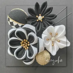 【つまみ細工・和玉髪飾り】和装/振袖/袴/卒業式/成人式/七五三/浴衣/玉かんざし/ちりめん玉