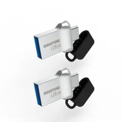 新品 Gigastone Z50 128GB USBメモリ 2個セット Type C OTG USBタイプC両方 USB 3.2 Gen1 メモリスティック 小型 メタリック フラッシュドライブ USB 2.0 / USB 3.0 / USB 3.1